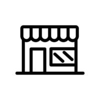 The trading shop is an icon vector. Isolated contour symbol illustration vector