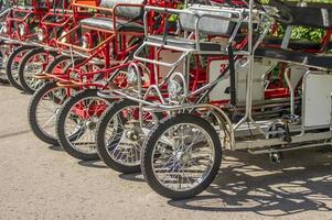 velomobiles parking in a row photo