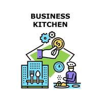 ilustración de vector de icono de cocina de negocios