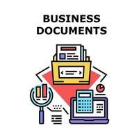 Business Documents Archive Vector Concept Color