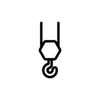 Crane construction icon vector. Isolated contour symbol illustration vector