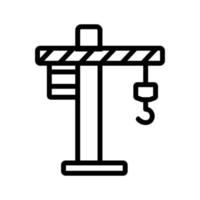 Crane construction icon vector. Isolated contour symbol illustration vector