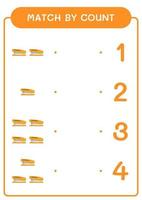 Match by count of Stapler, game for children. Vector illustration, printable worksheet