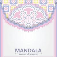 soft color mandala style background vector