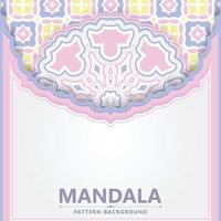 soft color mandala style background vector