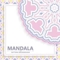 soft color mandala style background vector