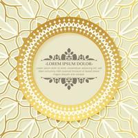 Elegan Calligraphy circle ornament frame line vector