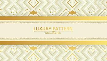 luxury white and gold ornament pattern background vector