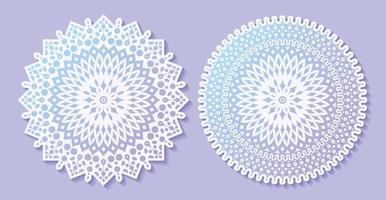 conjunto de plantilla de diseño de mandala colorido vector