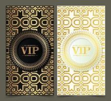 luxury white and black VIP card ornament pattern vector