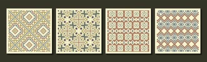 Collection of seamless ornamental ethnic patterns vector