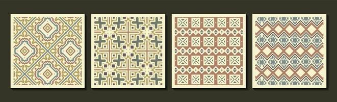 Collection of seamless ornamental ethnic patterns vector