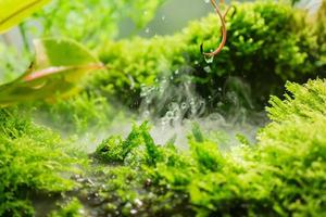 artificial waterfall closeup photo