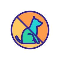 it is impossible with animals icon vector outline illustration