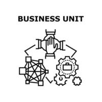 unidad de negocio vector concepto negro ilustración
