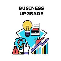 Business Upgrade Vector Concept Color Illustration