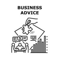 Business Advice Vector Concept Black Illustration