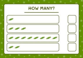 How many christmas candy, game for children. Vector illustration, printable worksheet