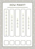 How many Candle, game for children. Vector illustration, printable worksheet