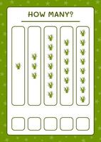 How many Dead Tree, game for children. Vector illustration, printable worksheet
