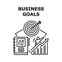 Business Goals Vector Concept Black Illustration