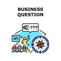 Business Question And Answer Vector Concept Color