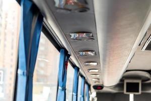 roof of the touristic bus, inside the bus photo