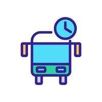 stay time in bus icon vector outline illustration