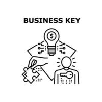 Business Key Vector Concept Black Illustration