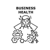 Business Health Vector Concept Black Illustration