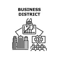 Business district icon vector illustration