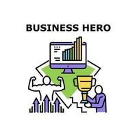 Business hero icon vector illustration