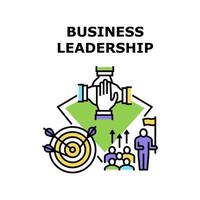 ilustración de vector de icono de liderazgo empresarial