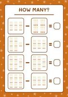 How many christmas candle, game for children. Vector illustration, printable worksheet