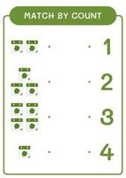 Match by count of Calender, game for children. Vector illustration, printable worksheet