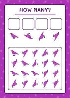 How many Raven, game for children. Vector illustration, printable worksheet