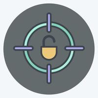 Icon Fraud Detection. suitable for education symbol. color mate style. simple design editable. design template vector. simple illustration vector