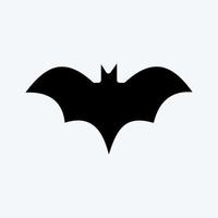 murciélago icono. adecuado para el símbolo de halloween. estilo de glifo. diseño simple editable. vector de plantilla de diseño. ilustración sencilla