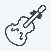 Icon Violin. suitable for education symbol. line style. simple design editable. design template vector. simple illustration vector