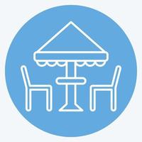 Icon Tent. suitable for City Park symbol. blue eyes style. simple design editable. design template vector. simple illustration vector