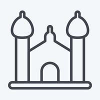 Icon Synagogue. suitable for education symbol. line style. simple design editable. design template vector. simple illustration vector