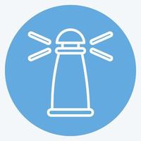 Icon Lighthouse. suitable for education symbol. blue eyes style. simple design editable. design template vector. simple illustration vector