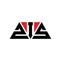 ZIS triangle letter logo design with triangle shape. ZIS triangle logo design monogram. ZIS triangle vector logo template with red color. ZIS triangular logo Simple, Elegant, and Luxurious Logo. ZIS