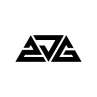 diseño de logotipo de letra triangular zjg con forma de triángulo. monograma de diseño del logotipo del triángulo zjg. plantilla de logotipo de vector de triángulo zjg con color rojo. logotipo triangular zjg logotipo simple, elegante y lujoso. zjg
