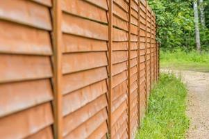 wooden fence in perspective photo