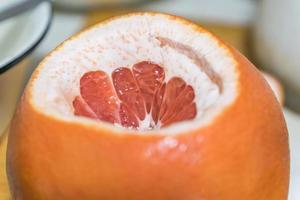 grapefruit with cut out core photo