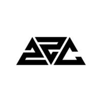 Diseño de logotipo de letra triangular zzc con forma de triángulo. monograma de diseño del logotipo del triángulo zzc. plantilla de logotipo de vector de triángulo zzc con color rojo. logotipo triangular zzc logotipo simple, elegante y lujoso. zzc