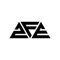 diseño de logotipo de letra triangular zfe con forma de triángulo. monograma de diseño del logotipo del triángulo zfe. plantilla de logotipo de vector de triángulo zfe con color rojo. logotipo triangular zfe logotipo simple, elegante y lujoso. zfe