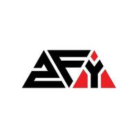 Diseño de logotipo de letra triangular zfy con forma de triángulo. monograma de diseño de logotipo de triángulo zfy. plantilla de logotipo de vector de triángulo zfy con color rojo. logotipo triangular zfy logotipo simple, elegante y lujoso. zfy