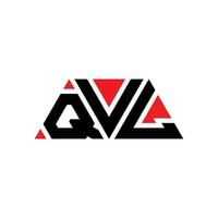 QVL triangle letter logo design with triangle shape. QVL triangle logo design monogram. QVL triangle vector logo template with red color. QVL triangular logo Simple, Elegant, and Luxurious Logo. QVL